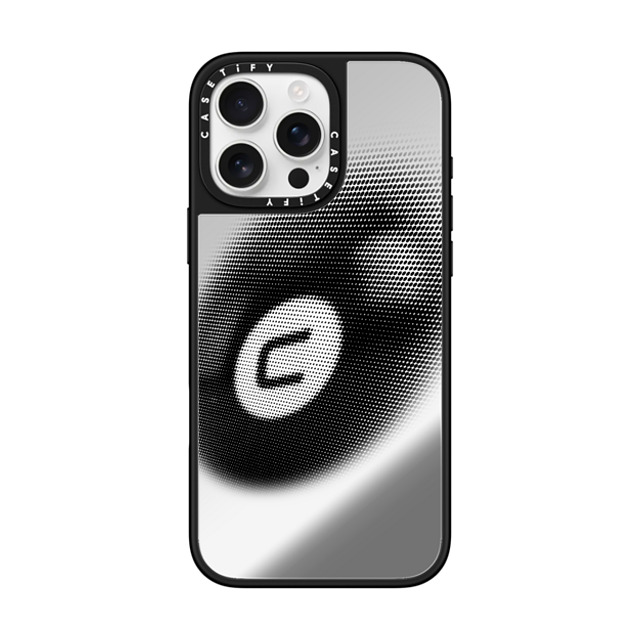 CASETiFY iPhone 16 Pro Max ケース Silver on Black ミラーケース MagSafe対応 Sport 8-Ball