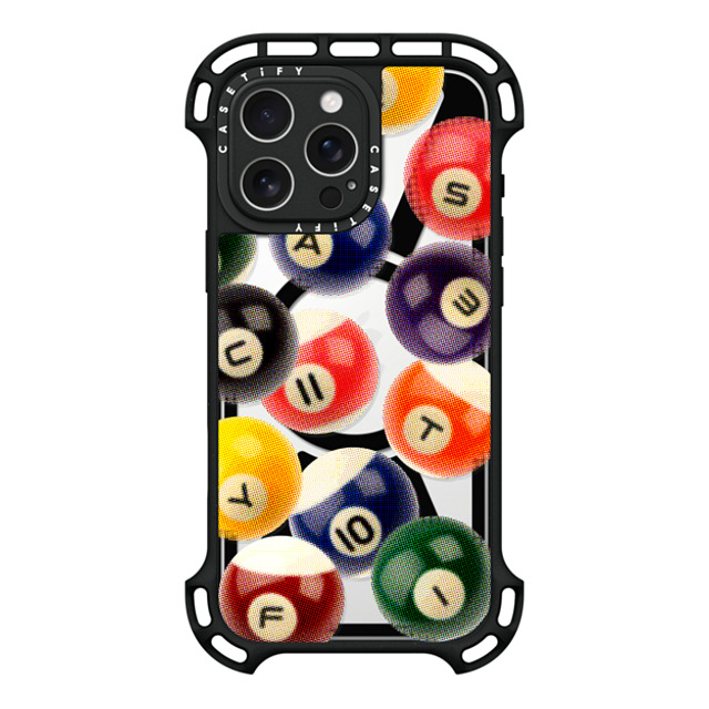 CASETiFY iPhone 16 Pro Max ケース ブラック ウルトラ バウンスケース MagSafe対応 Sport Billiard