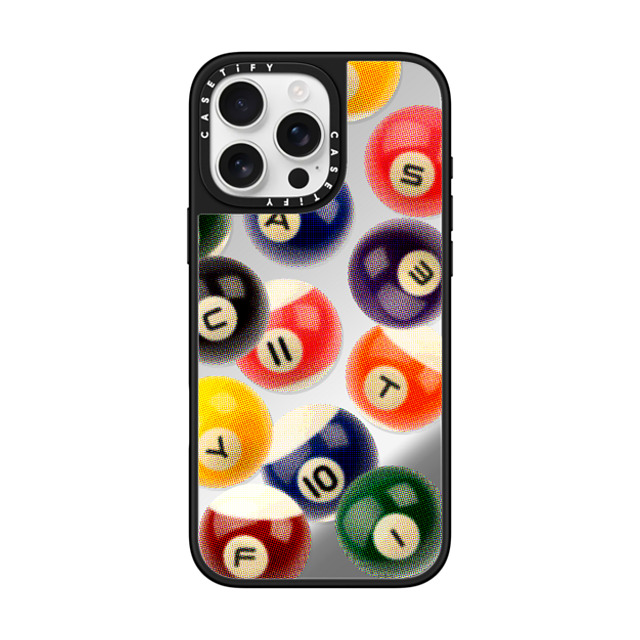 CASETiFY iPhone 16 Pro Max ケース Silver on Black ミラーケース MagSafe対応 Sport Billiard