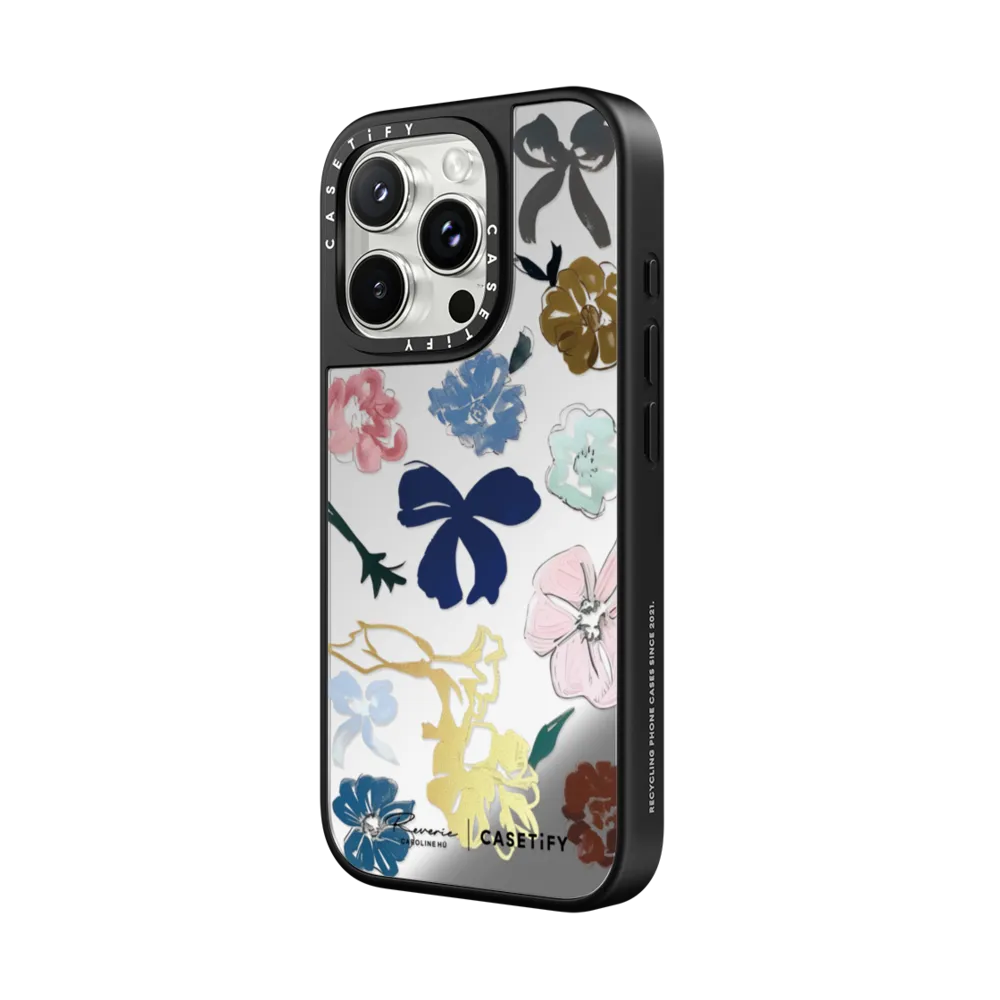 Mirror iPhone 16 Pro Max Case MagSafe Compatible - Flower Case