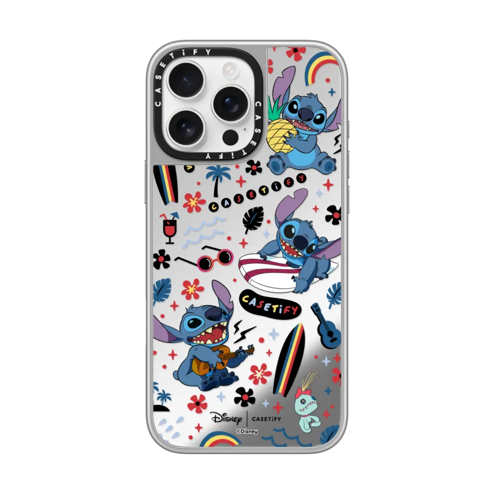 Mirror iPhone 16 Pro Max Case MagSafe Compatible - Stitch Surfer Case