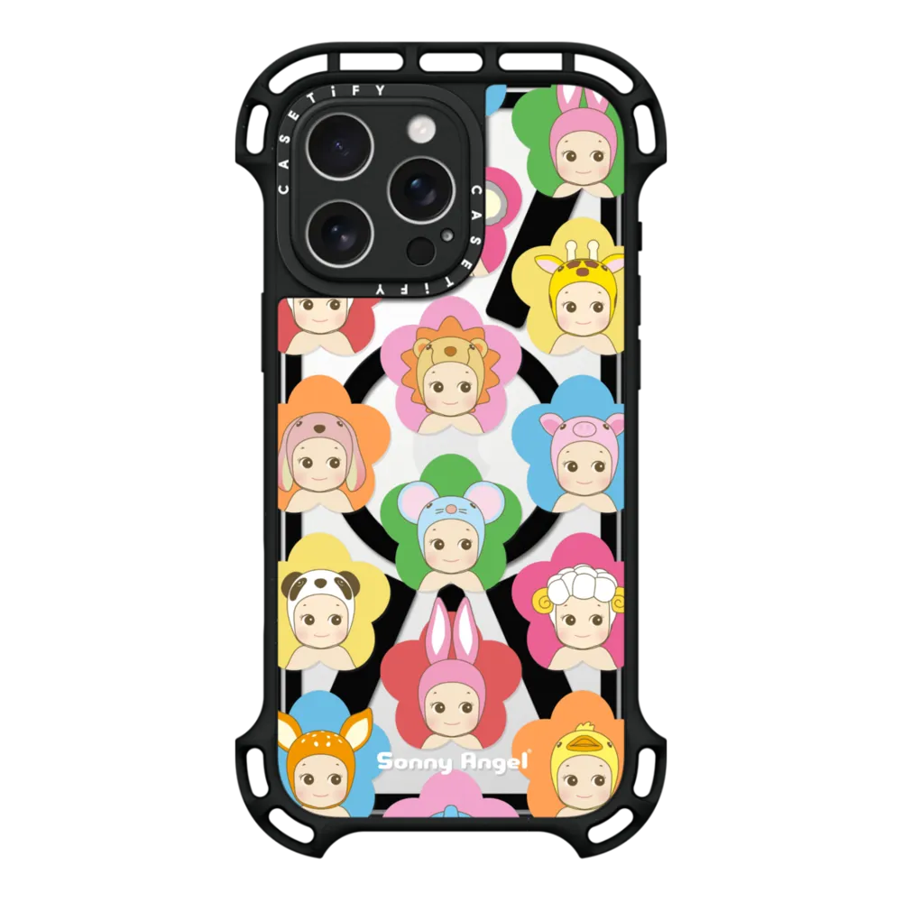 Ultra Bounce iPhone 16 Pro Max Case MagSafe Compatible - Sonny Angel Flower Bunch Case
