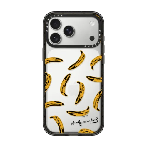 iPhone 17 Pro Max - Banana Pattern Case (Black Signature)