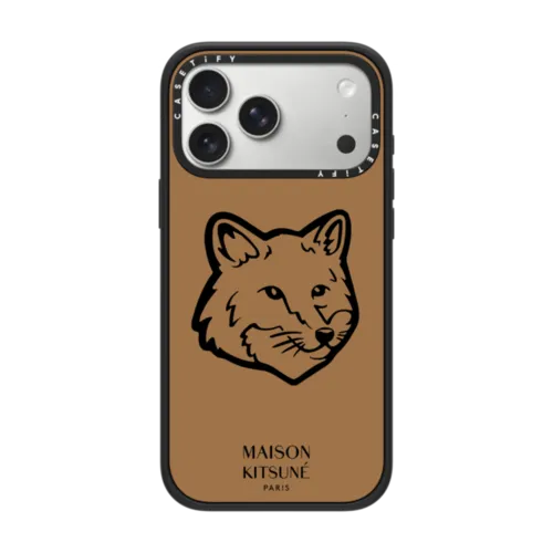 iPhone 17 Pro Max - Maison Kitsune Classic Fox Logo Case - Ginger Brown