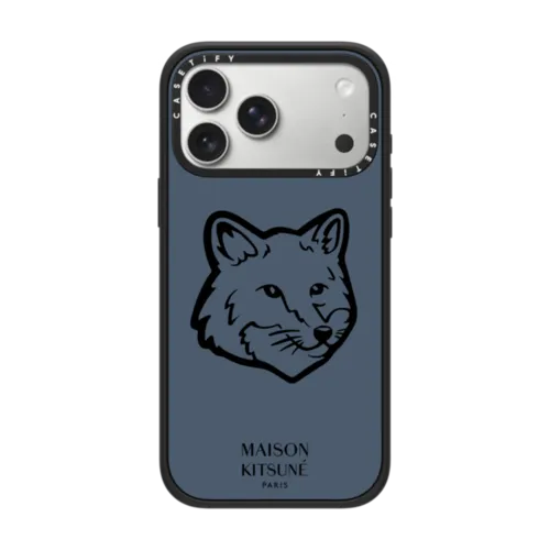 iPhone 17 Pro Max - Maison Kitsune Classic Fox Logo Case - Seine Blue