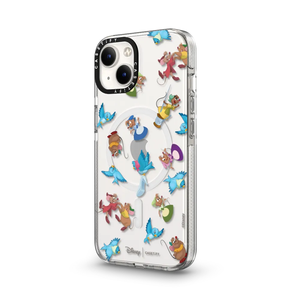 Clear iPhone 13 Case MagSafe Compatible - Mice & Birds Medley Case