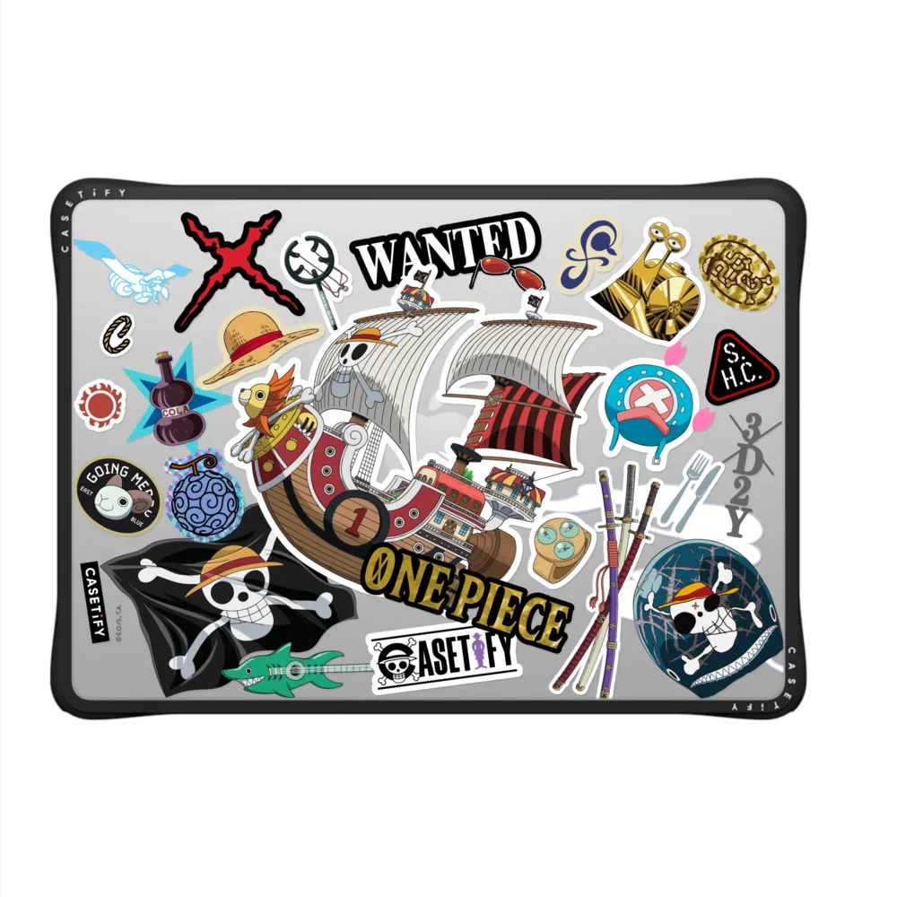 Impact MacBook Air 13" (2022 / 2024) Case - ONE PIECE 25th Straw Hat Crew Sticker Laptop Case