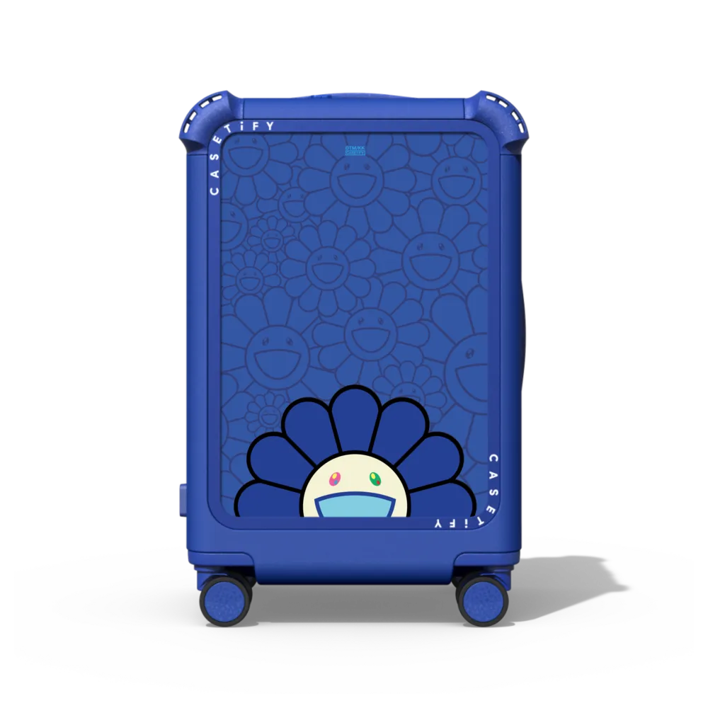 Bounce Suit21" Carry-On Suitcase Case - SMILE (BLUE) CARRY-ON SUITCASE