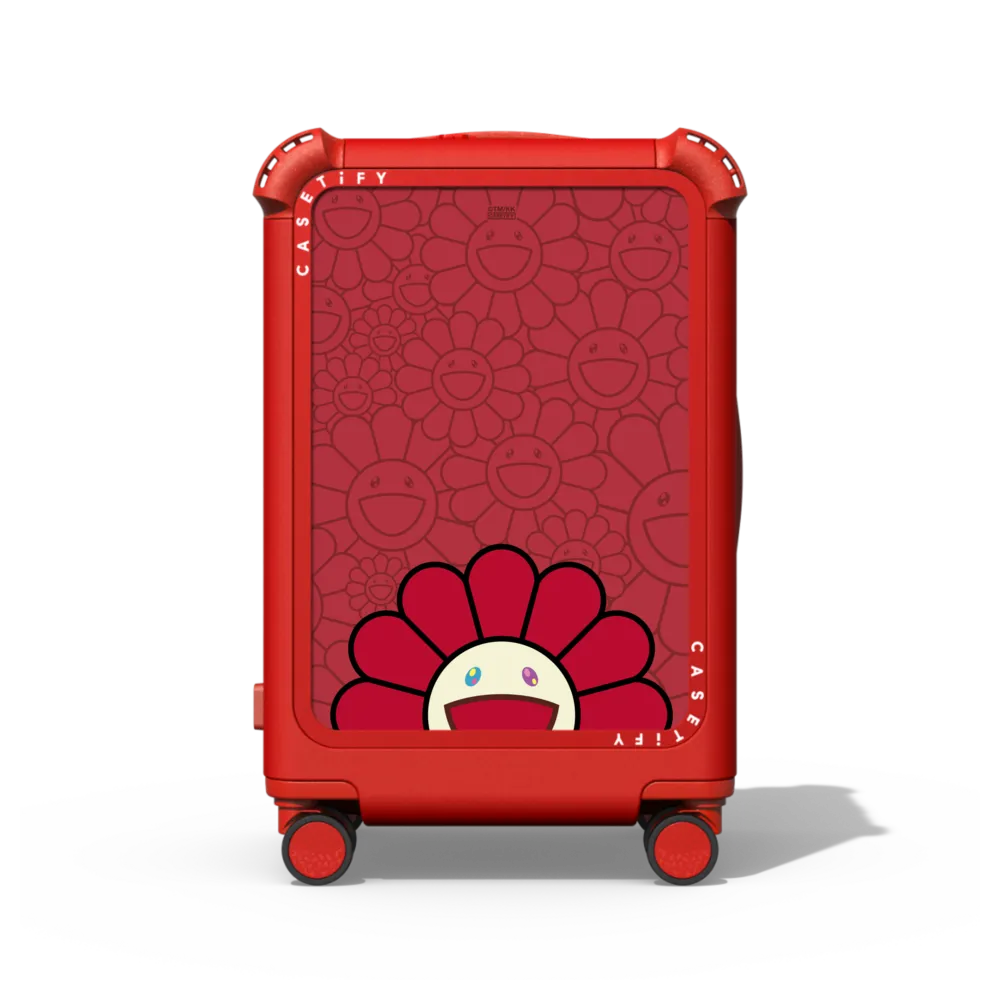Bounce Suit21" Carry-On Suitcase Case - SMILE (RED) CARRY-ON SUITCASE