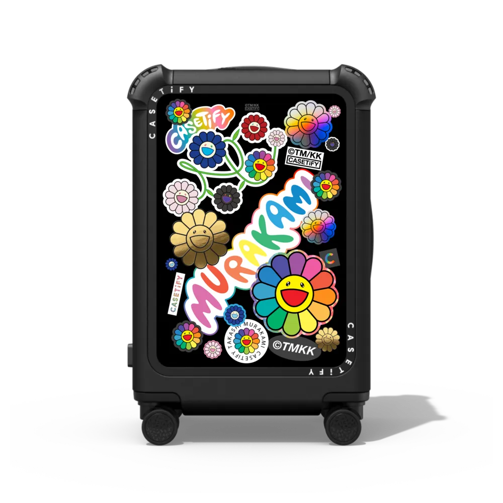 Bounce Suit21" Carry-On Suitcase Case - FLOWERS STICKER MANIA CARRY-ON SUITCASE