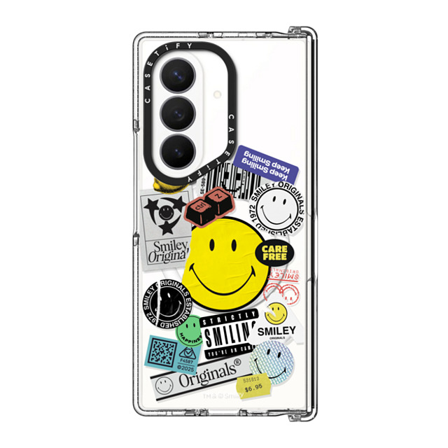 Smiley x CASETiFY Galaxy Z Fold8 Ultra Case �N���A �}�O�l�b�g�� �C���p�N�g�P�[�X Smiley Sticker Phone Case