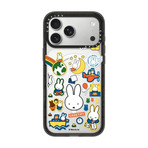 iPhone 17 Pro Max - Miffy Postage Collage Sticker Case (Clear)
