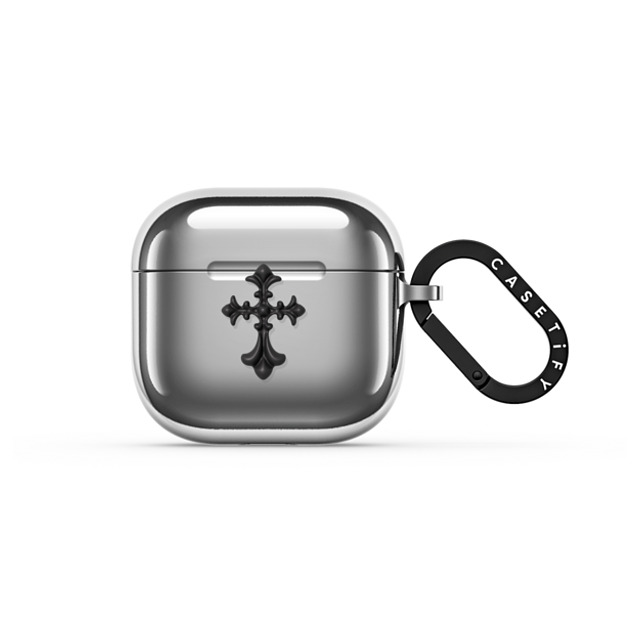 CASETiFY AirPods 4 シルバー ミラー ケース Y2K Y2K Cross heritage Mother's Day CASETiFY AirPods 4 シルバー ミラー ケース Y2K Y2K Cross heritage Mother's Day