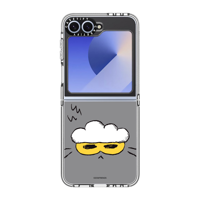 ZO & FRIENDS x CASETiFY Galaxy Z Flip6 �P�[�X �N���A �C���p�N�g �N���A�P�[�X ZO & FRIENDS ZOA Face Case - Sleepy