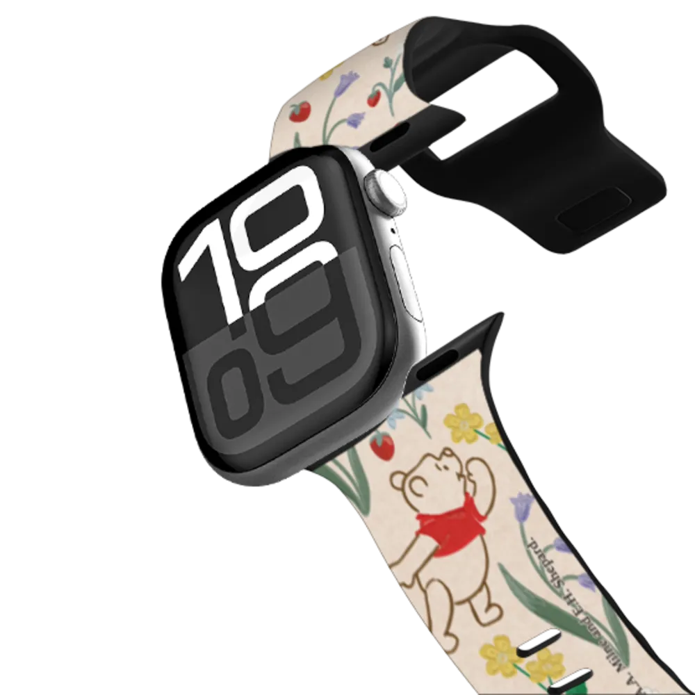 Impact Band - Winnie The Pooh Embroidered Floral Pattern Watch Band