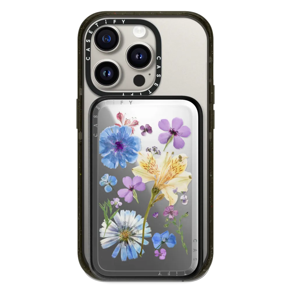 Mirror Power Bank MagSafe Compatible - Pressed Floral