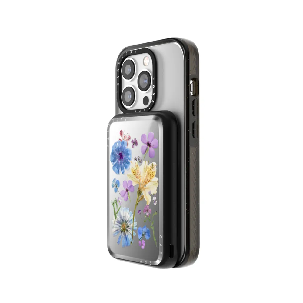 Mirror Power Bank MagSafe Compatible - Pressed Floral