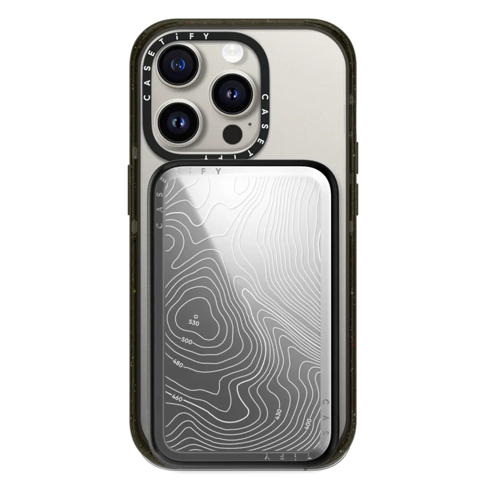 Mirror Power Bank MagSafe Compatible - Topography Map