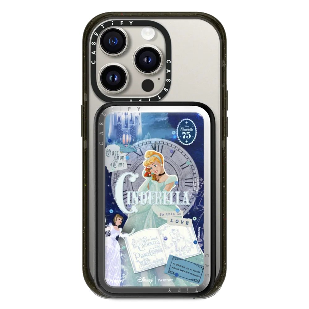 Mirror Power Bank MagSafe Compatible - Cinderella's 75th Vintage Scrapbook Snappy PowerThru Powerbank