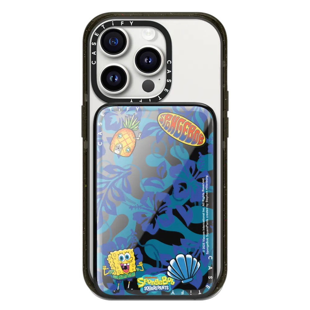 Slim Power Bank MagSafe Compatible - SpongeBob Hibiscus Pattern PowerThru Power Bank