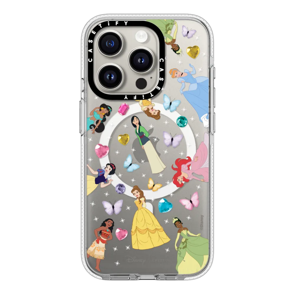 Clear iPhone 15 Pro Case MagSafe Compatible - Disney Princess Medley Case