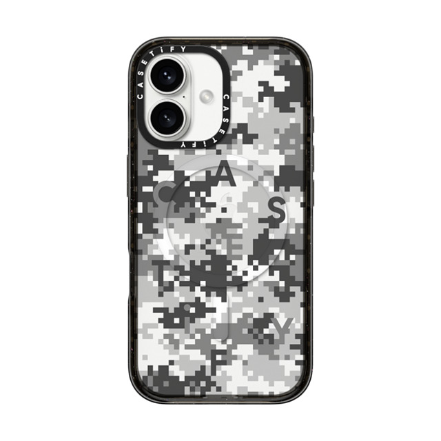 CASETiFY iPhone 16 ケース ブラック インパクトケース MagSafe対応 Pattern Pattern Gray Camo Father's Day CASETiFY iPhone 16 ケース ブラック インパクトケース MagSafe対応 Pattern Pattern Gray Camo Father's Day