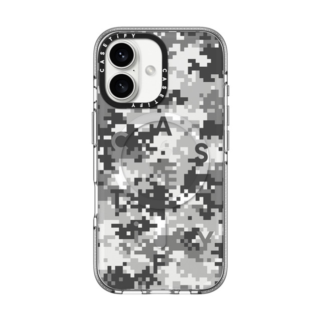 CASETiFY iPhone 16 ケース クリア クリア ケース MagSafe対応 Pattern Pattern Gray Camo Father's Day CASETiFY iPhone 16 ケース クリア クリア ケース MagSafe対応 Pattern Pattern Gray Camo Father's Day