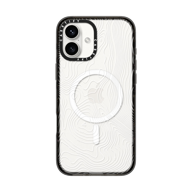 CASETiFY iPhone 16 Plus Case Black Impact Case MagSafe Compatible nature,Pattern Topography Map CASETiFY iPhone 16 Plus Case Black Impact Case MagSafe Compatible nature,Pattern Topography Map