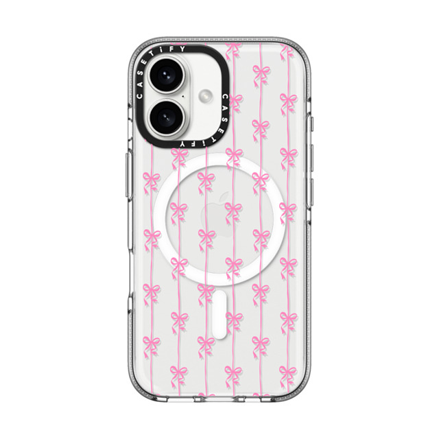 CASETiFY iPhone 16 ケース クリア クリア ケース MagSafe対応 Cottagecore Ballet Stripes