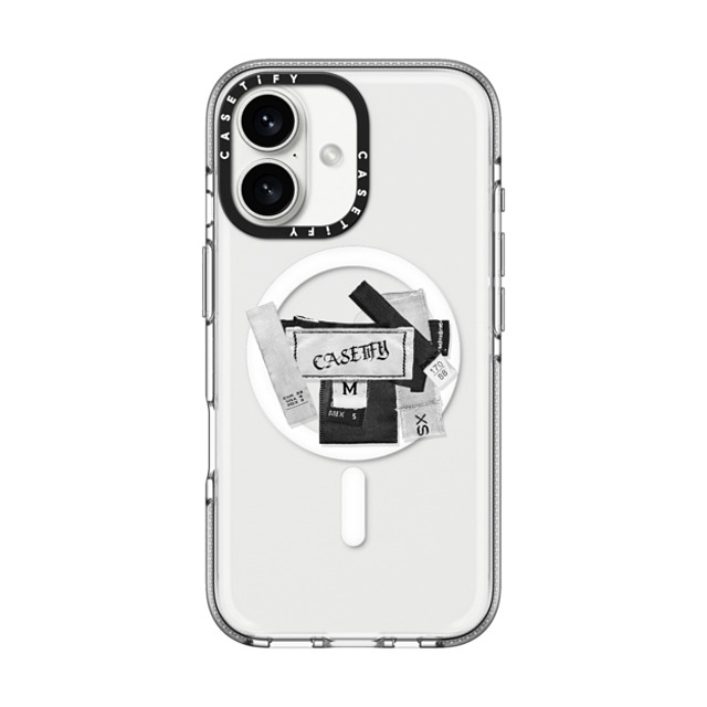 CASETiFY iPhone 16 Case クリア クリア ケース MagSafe対応 Y2K Y2K Tag Collage Back to School CASETiFY iPhone 16 Case クリア クリア ケース MagSafe対応 Y2K Y2K Tag Collage Back to School
