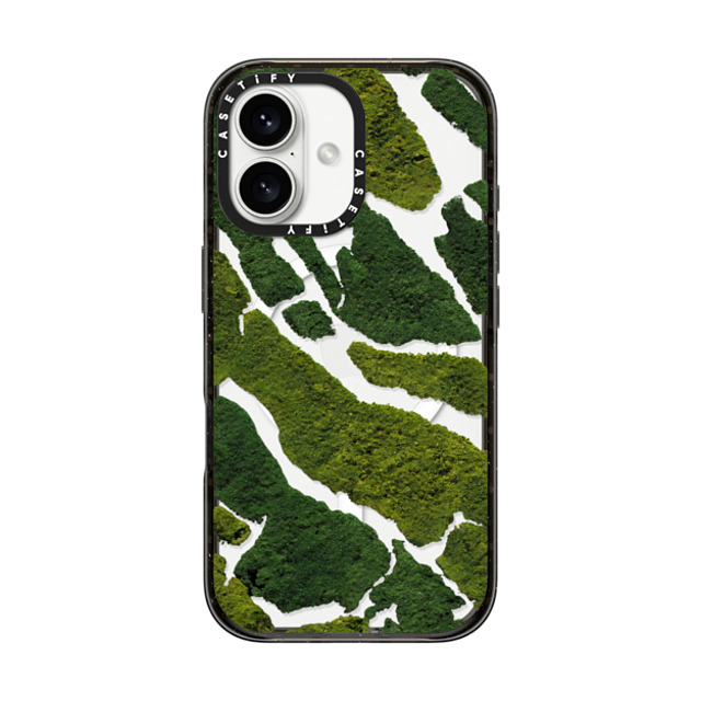 CASETiFY iPhone 16 ケース ブラック インパクトケース MagSafe対応 nature Moss Camo