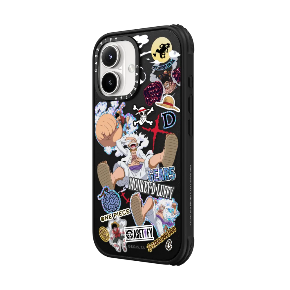 Ultra Impact iPhone 16 Plus Case MagSafe Compatible - Luffy Gears Evolution Sticker Mania Case