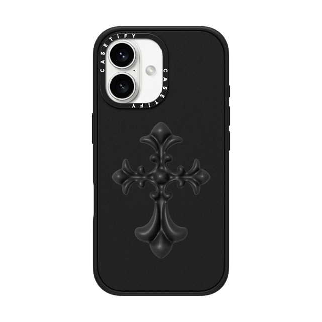 CASETiFY iPhone 16 ケース マットブラック インパクトケース Y2K Cross Heritage