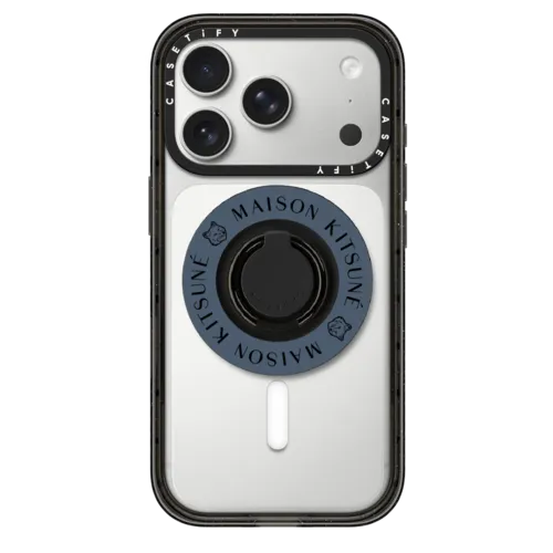 Snappy Ring Holder - Maison Kitsune Classic Fox Logo Seine Blue Magsafe Ring Holder