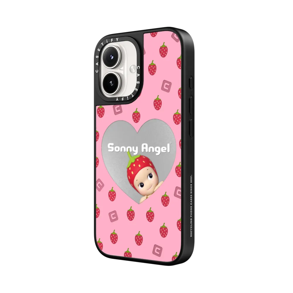 Mirror iPhone 16 Case MagSafe Compatible - Sonny Angel Harvest Heart Strawberry