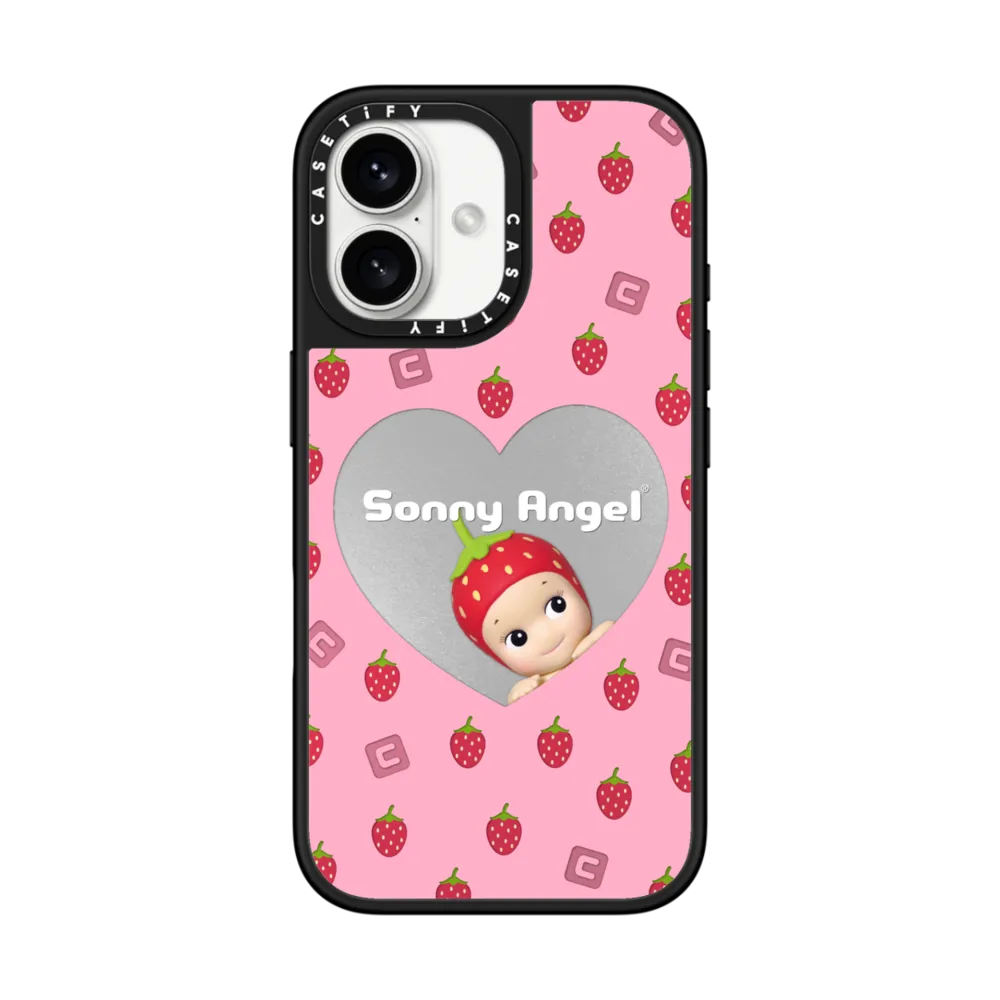 Mirror iPhone 16 Case MagSafe Compatible - Sonny Angel Harvest Heart Strawberry