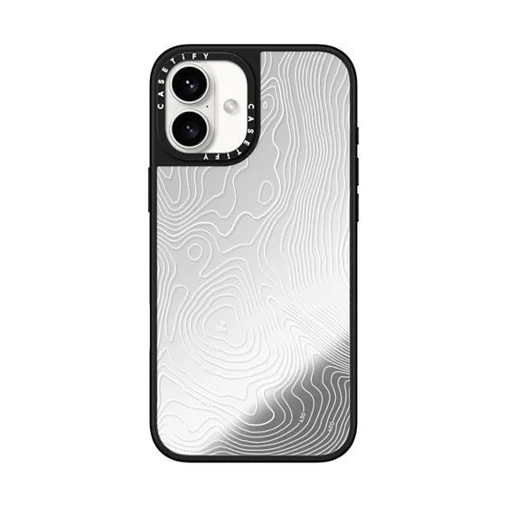 Mirror iPhone 16 Plus Case MagSafe Compatible - Abstract Chrome