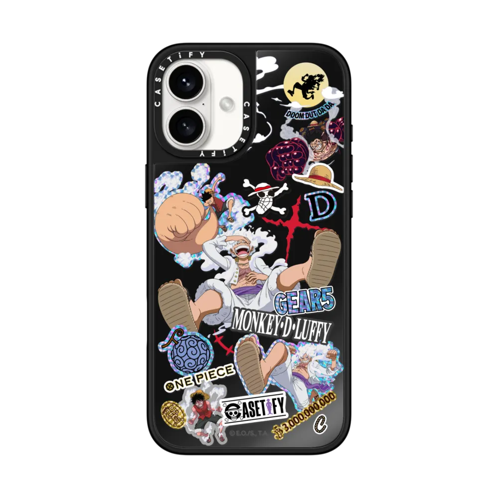 Mirror iPhone 16 Plus Case MagSafe Compatible - Luffy Gears Evolution Sticker Mania Case