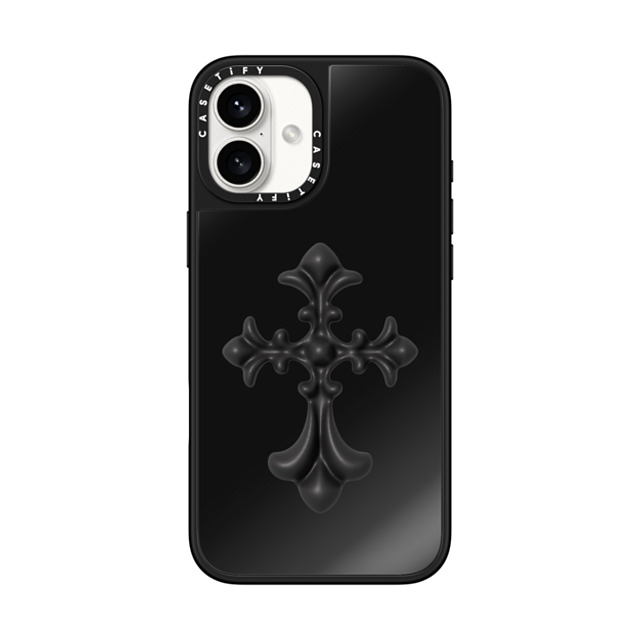CASETiFY iPhone 16 Plus ケース Black on Black ミラーケース MagSafe対応 Y2K Y2K Cross Heritage Father's Day CASETiFY iPhone 16 Plus ケース Black on Black ミラーケース MagSafe対応 Y2K Y2K Cross Heritage Father's Day
