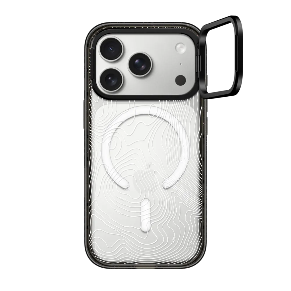 Impact Ring Stand iPhone 17 Pro Case MagSafe Compatible - Topography Map