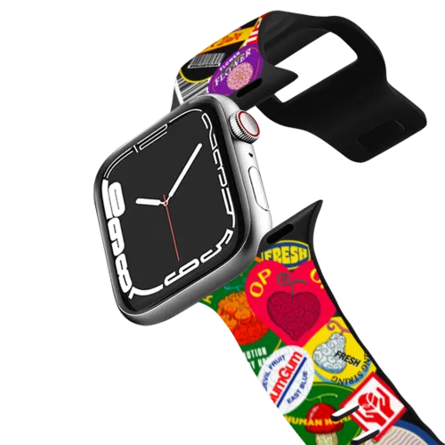 Apple Watch Series 7-9 (45mm) - Devil Fruits Label Sticker Watch Band