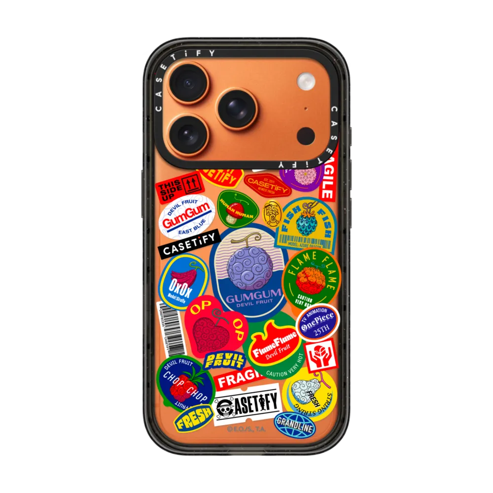 Impact iPhone 17 Pro Max Case - Devil Fruits Label Sticker Case