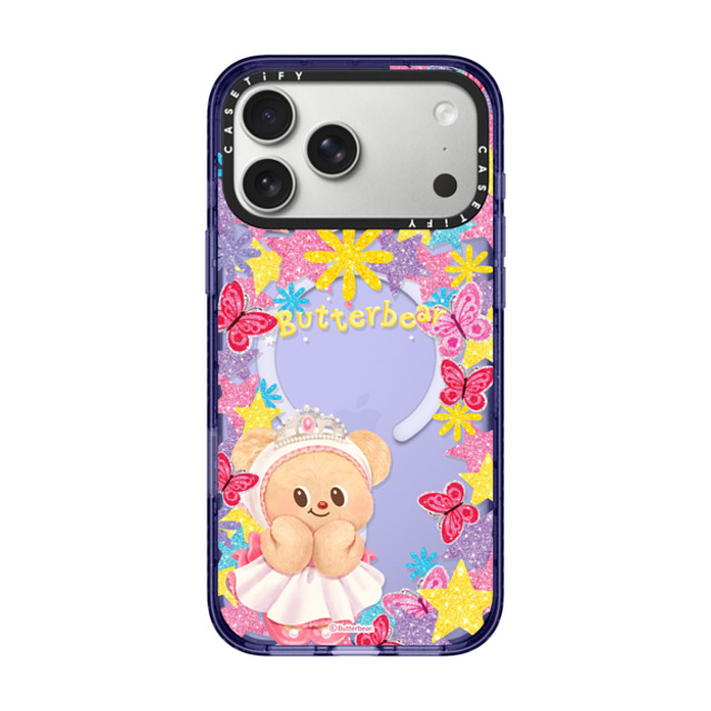 Butterbear D2 x CASETiFY iPhone 17 Pro Max �P�[�X Soft Blue �C���p�N�g�P�[�X MagSafe�Ή� Butterbear at 11AM Case
