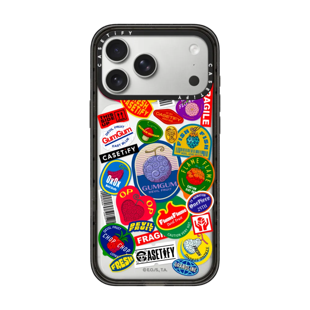 Impact iPhone 17 Pro Max Case - Devil Fruits Label Sticker Case