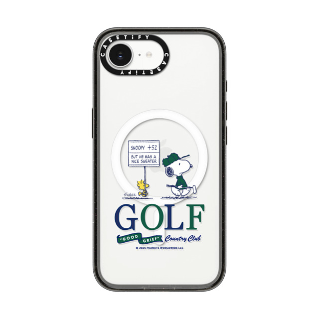 PEANUTS D3 x CASETiFY iPhone 17e Case Dog,Animal Black Impact Case MagSafe Compatible Snoopy Golf Case