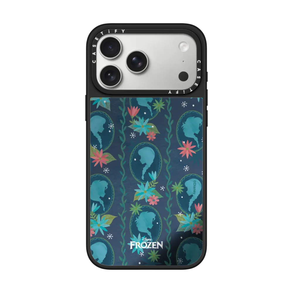 Mirror iPhone 17 Pro Max Case MagSafe Compatible - Floral Cameo Pattern Case