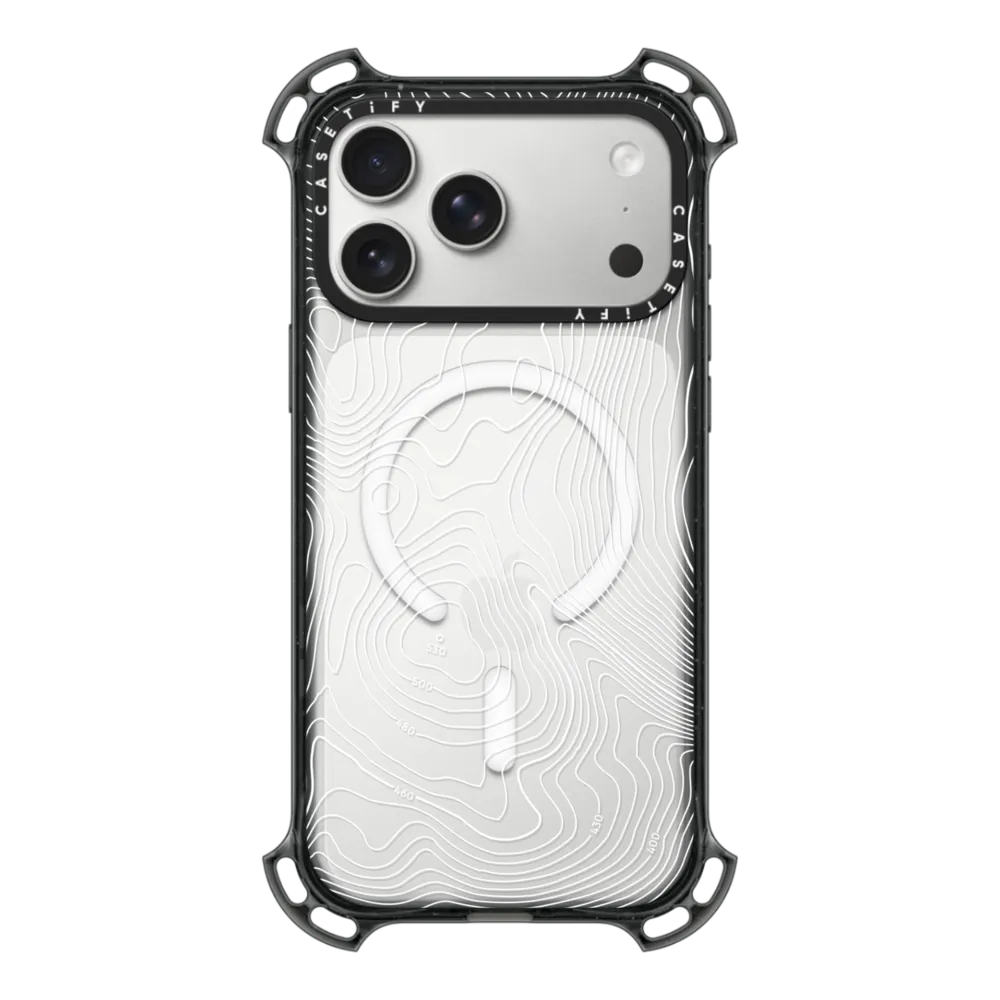 Bounce iPhone 17 Pro Max Case MagSafe Compatible - Topography Map
