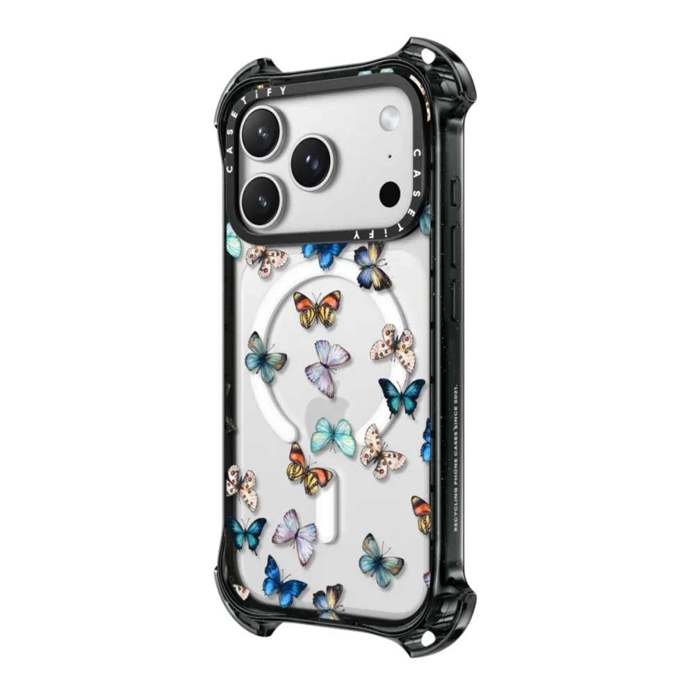 Bounce iPhone 17 Pro Max Case MagSafe Compatible - Noir Butterfly