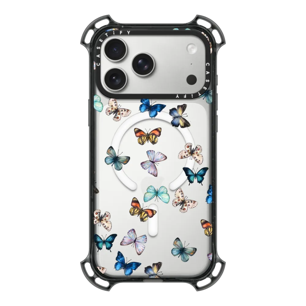 Bounce iPhone 17 Pro Max Case MagSafe Compatible - Noir Butterfly
