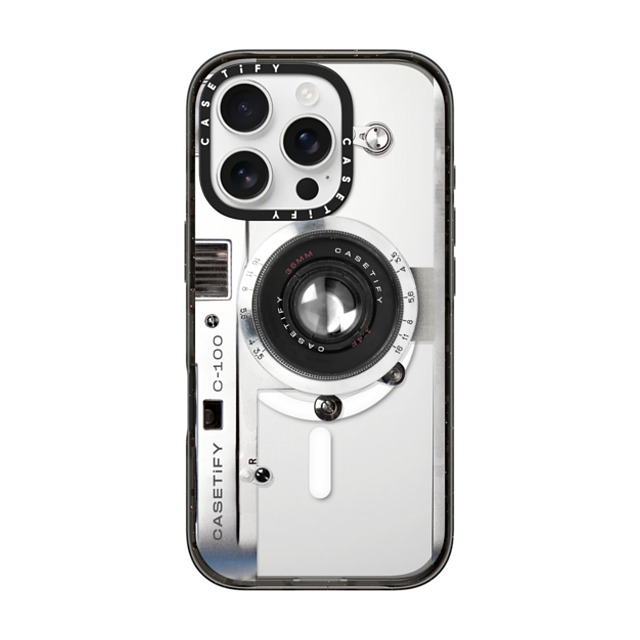 CASETiFY iPhone 16 Pro ケース ブラック インパクトケース MagSafe対応 Camera Case - Retro casetify